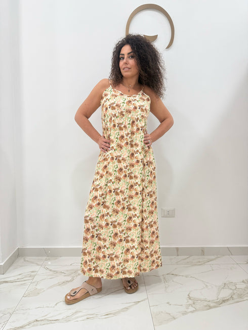 Abito fiocco floreale AnnaCi
